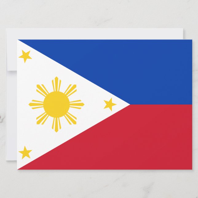 Tarjeta Bandera de Filipinas (Anverso)