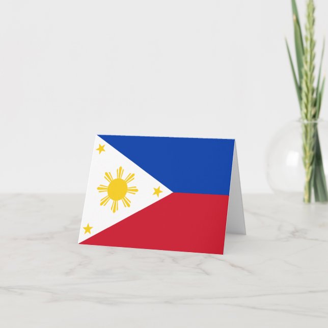 Tarjeta Bandera de Filipinas (Anverso)