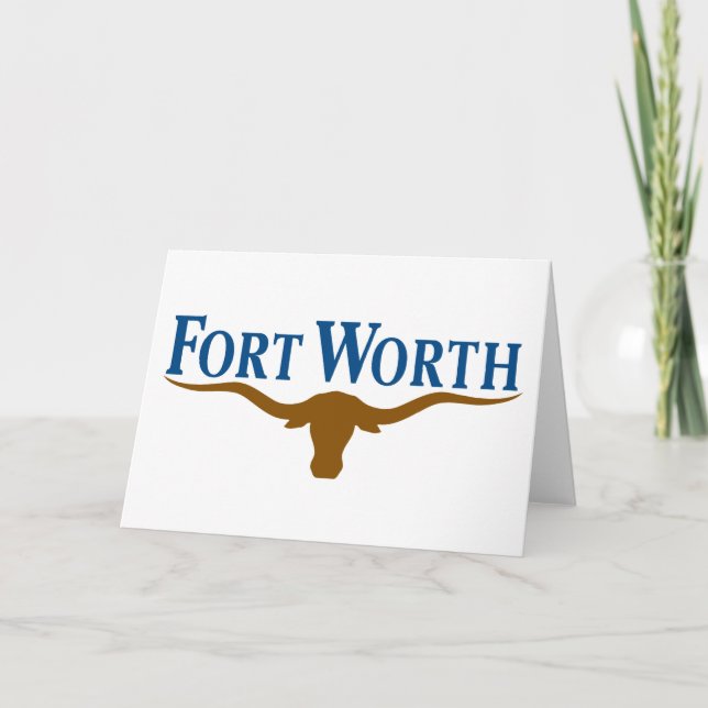 Tarjeta Bandera de Fort Worth (Texas) (Anverso)