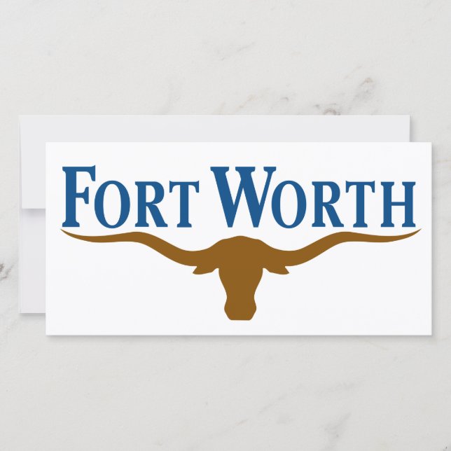 Tarjeta Bandera de Fort Worth (Texas) (Anverso)