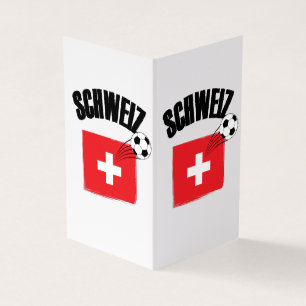 Tarjeta Bandera de Fútbol de Suiza Schweiz Fussball