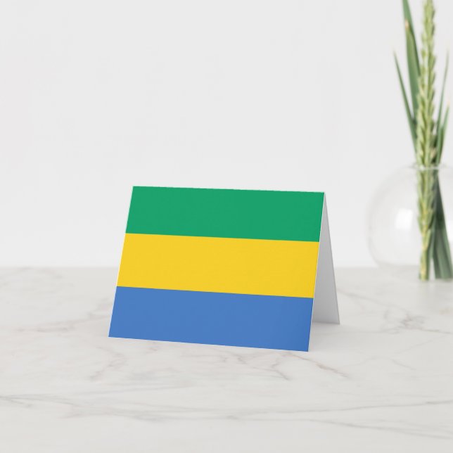Tarjeta Bandera de Gabón (Anverso)