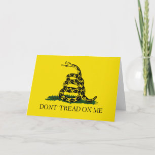 Tarjeta Bandera de Gadsden - no pise en mí