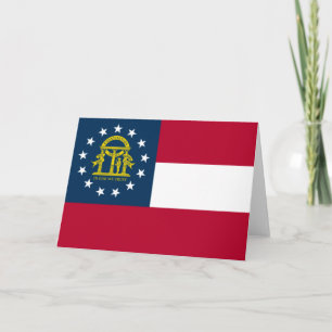 Tarjeta Bandera de Georgia (Estado de los Estados Unidos)