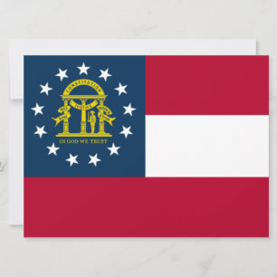 Tarjeta Bandera de Georgia (Estado de los Estados Unidos)