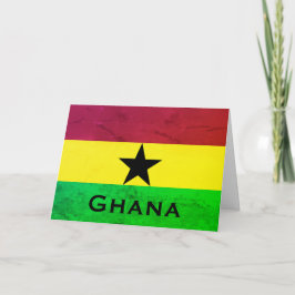Tarjeta Bandera de Ghana (África occidental)