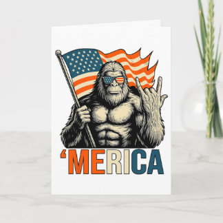 Tarjeta Bandera de gorila americana Gafas de sol divertida