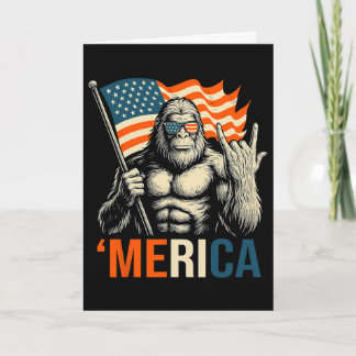 Tarjeta Bandera de gorila estadounidense gafas divertidas 