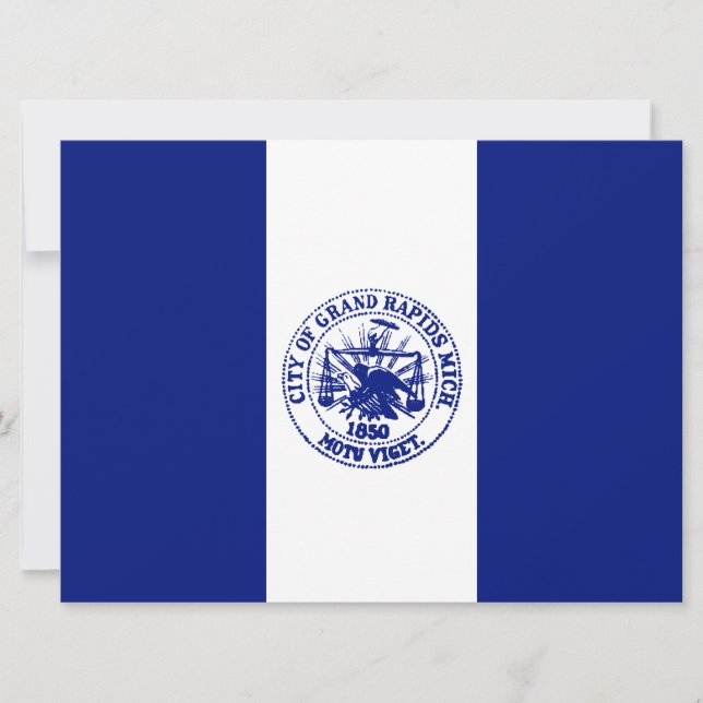 Tarjeta Bandera de Grand Rapids (Michigan City) (Anverso)