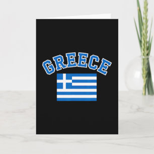 Tarjeta Bandera de Grecia Recuerdo de viaje Griego 