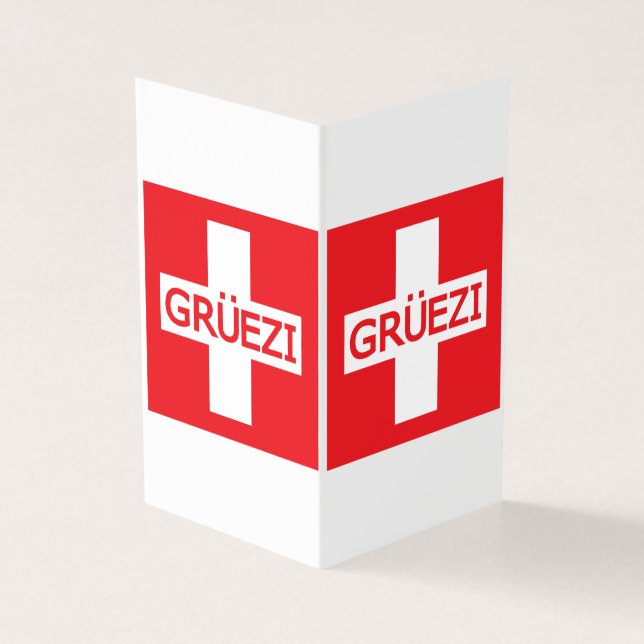 Tarjeta Bandera de Gruezi Suiza (Exterior)