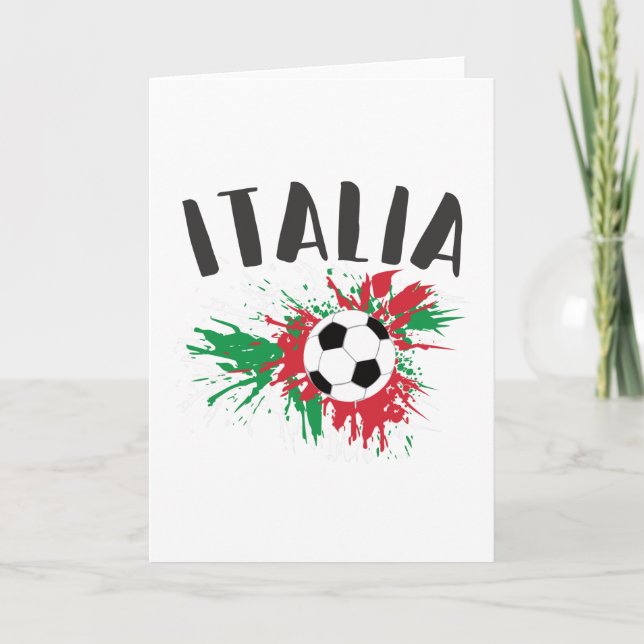 Tarjeta Bandera de Grunge de la pelota de fútbol de Italia (Anverso)