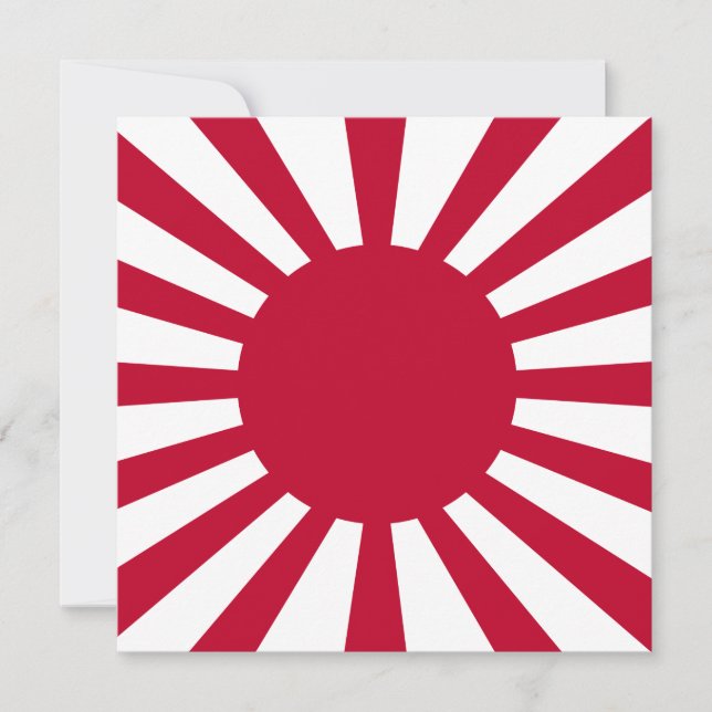 Tarjeta Bandera de guerra imperial de Japón (Anverso)