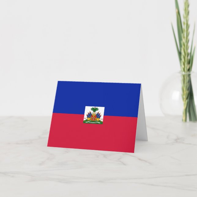 Tarjeta Bandera de Haití (haitiana) (Anverso)