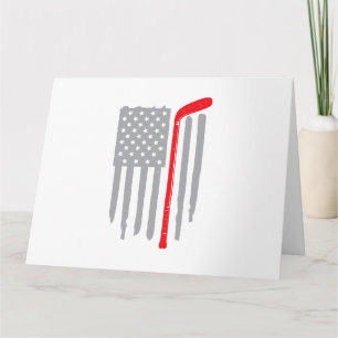 Tarjeta Bandera de hockey estadounidense