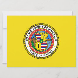 Tarjeta Bandera de Honolulu (Hawái)