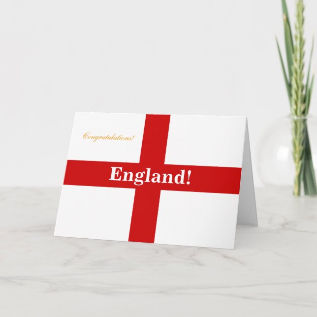 Tarjeta Bandera de Inglaterra - ¡Inglaterra! ¡Tierra Grand (Anverso)