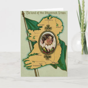 Tarjeta Bandera de Irlanda Irlanda Trébol