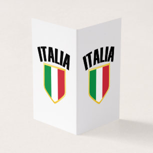 Tarjeta Bandera de Italia Escudo