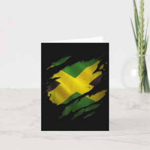 Tarjeta Bandera de Jamaica Rota Rasguño Patrimonio Cultura