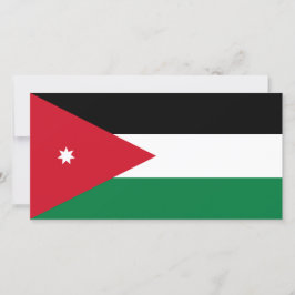 Tarjeta Bandera de Jordania