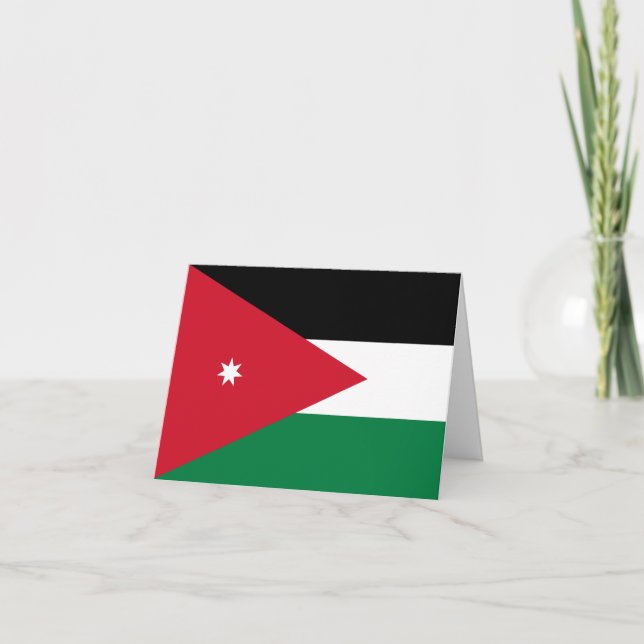 Tarjeta Bandera de Jordania (Anverso)