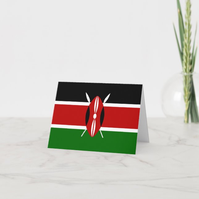 Tarjeta Bandera de Kenia (keniana) (Anverso)