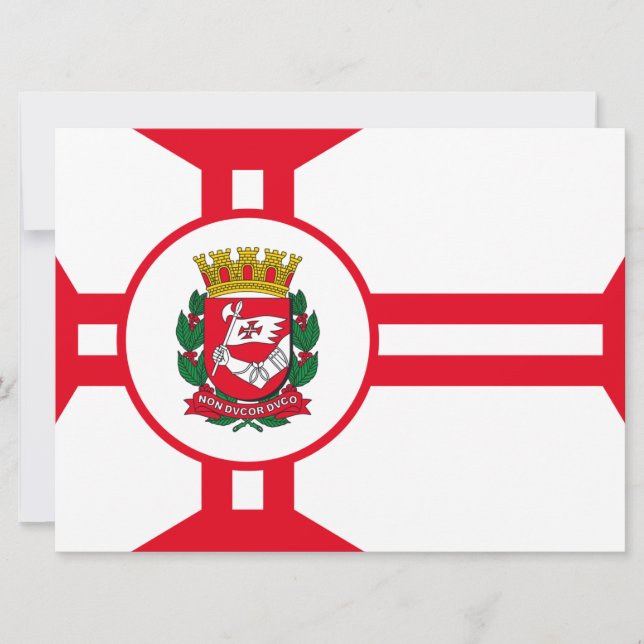 Tarjeta Bandera de la ciudad de São Paulo (Anverso)