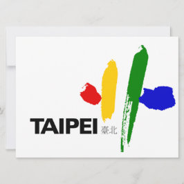 Tarjeta Bandera de la ciudad de Taipei (Taiwán)