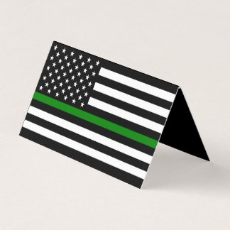 Tarjeta Bandera de la delgada línea verde: Veteranos milit
