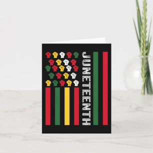 Tarjeta Bandera de la historia negra afroamericana desde 1