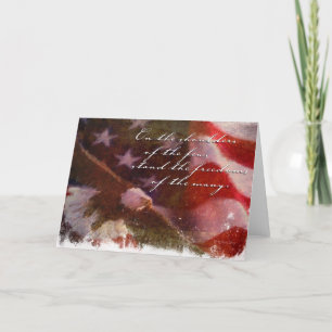 Tarjeta Bandera de la libertad con Águila-4