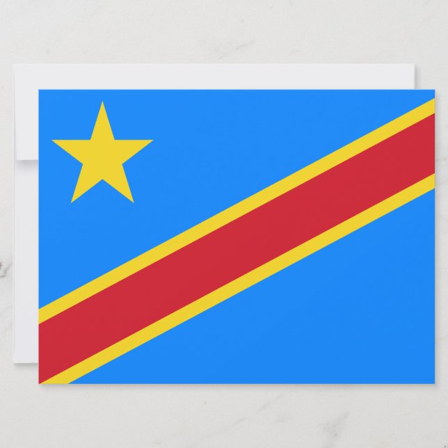 Tarjeta Bandera de la RDC (República Democrática del Congo (Anverso)