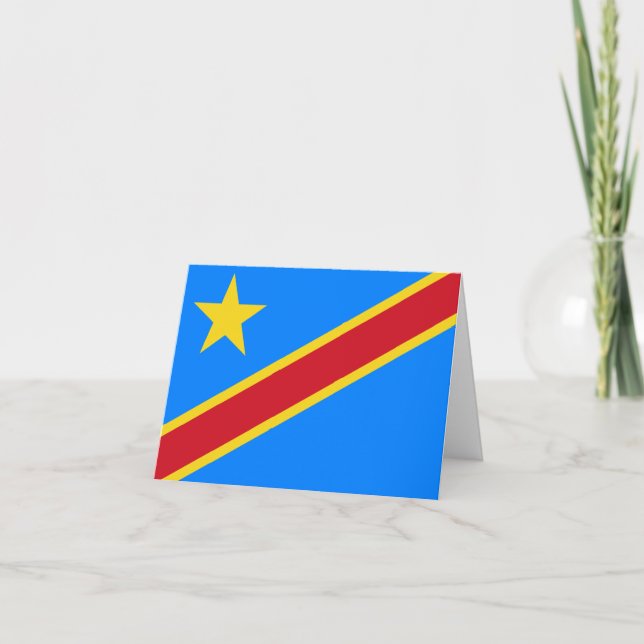 Tarjeta Bandera de la República Democrática del Congo (Anverso)