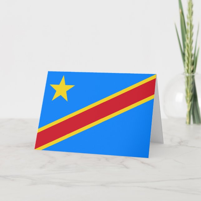 Tarjeta Bandera de la República Democrática del Congo (Anverso)
