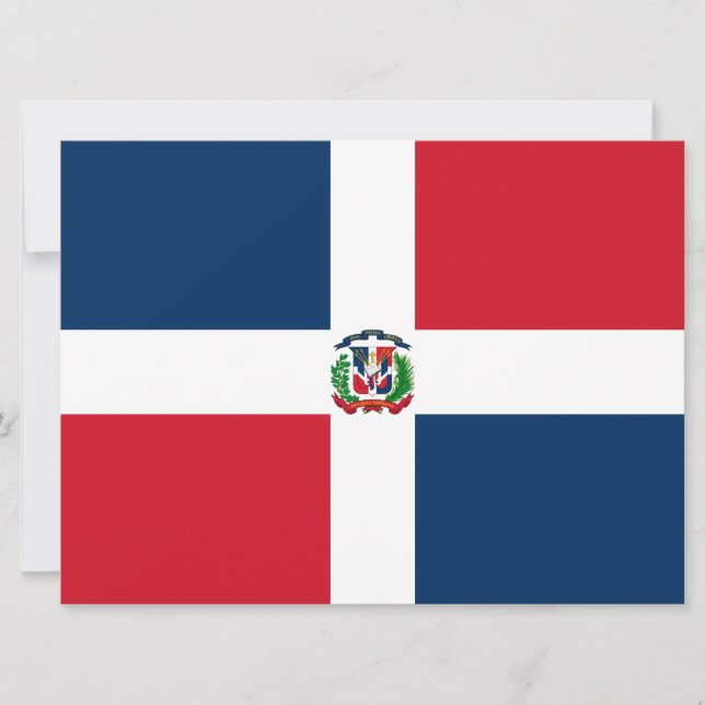 Tarjeta Bandera de la República Dominicana (Anverso)