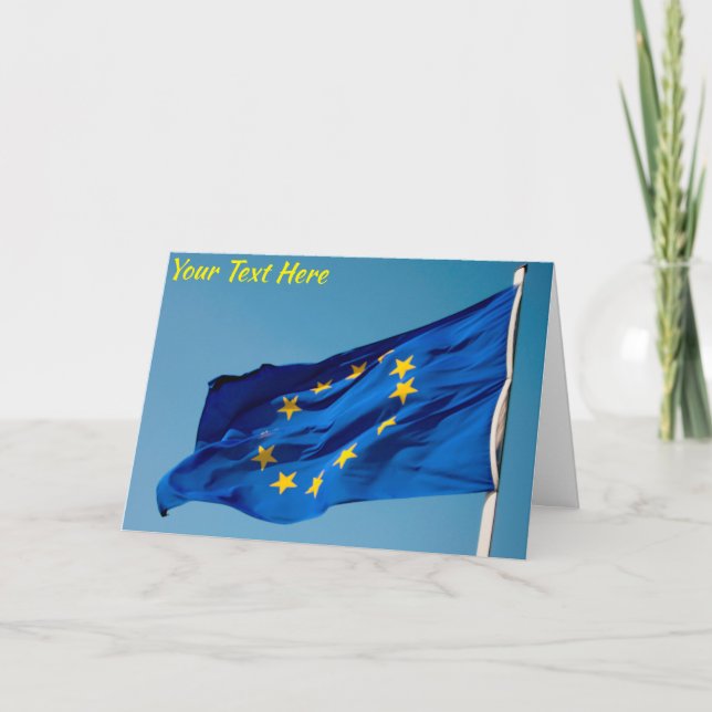 Tarjeta Bandera de la UE personalizable (Anverso)