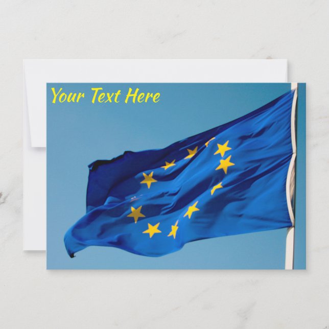 Tarjeta Bandera de la UE personalizable (Anverso)
