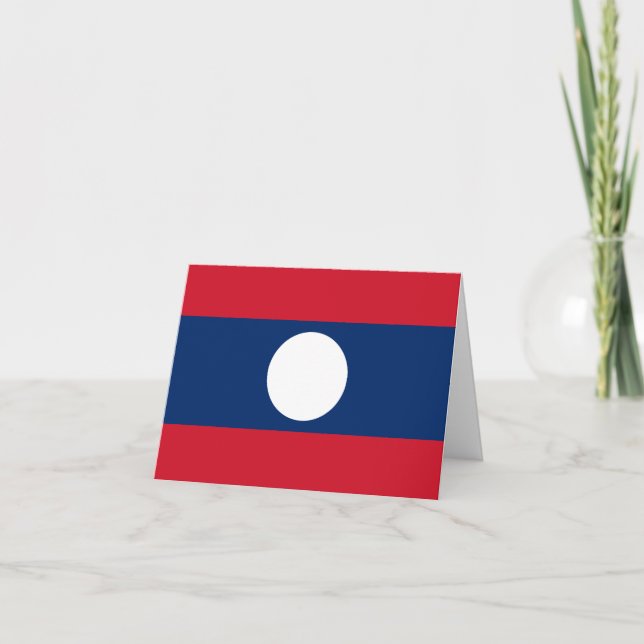 Tarjeta Bandera de Laos (Anverso)