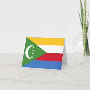 Tarjeta Bandera de las Comoras