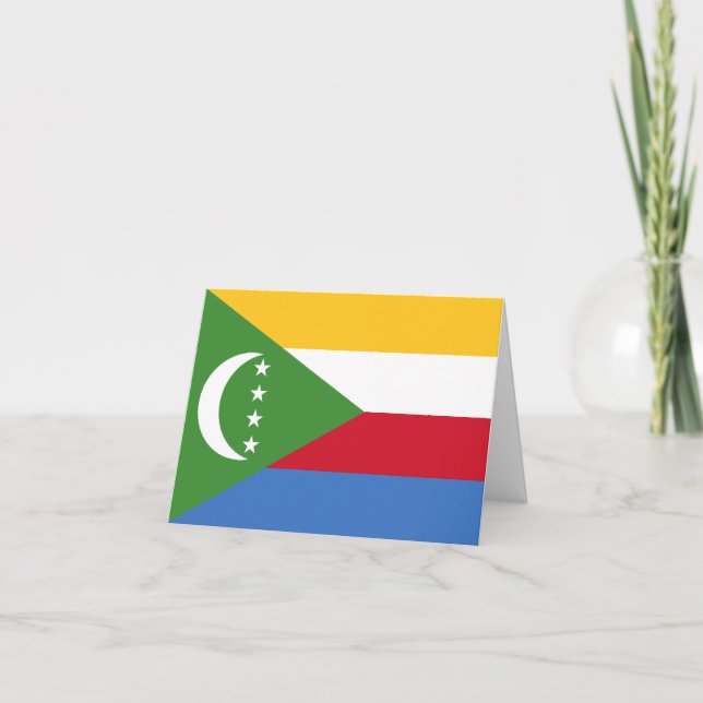 Tarjeta Bandera de las Comoras (Anverso)