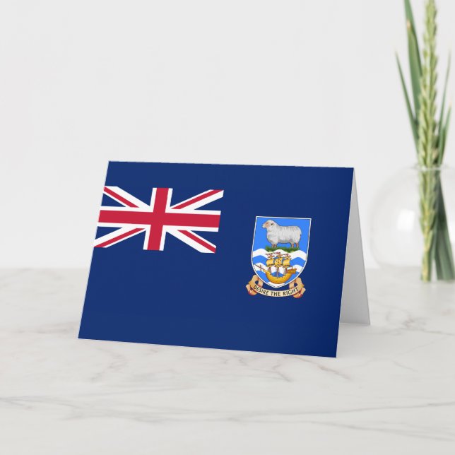 Tarjeta Bandera de las Islas Falkland (Territorio Británic (Anverso)