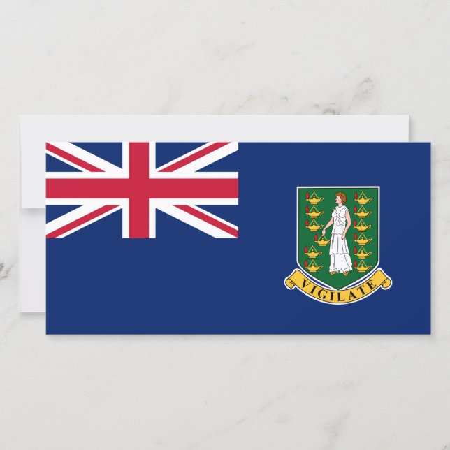 Tarjeta Bandera de las Islas Vírgenes Británicas (Anverso)
