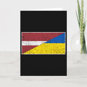 Tarjeta Bandera de Letonia Ucrania Nacionalidad Letona Ucr