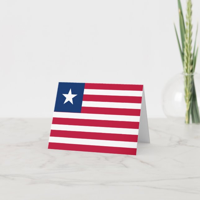Tarjeta Bandera de Liberia (Anverso)