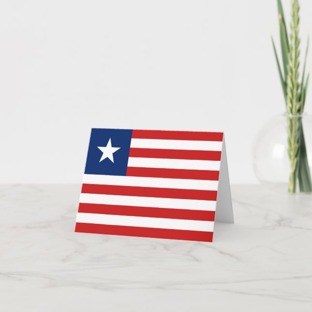 Tarjeta Bandera de Liberia Notecard (Anverso)