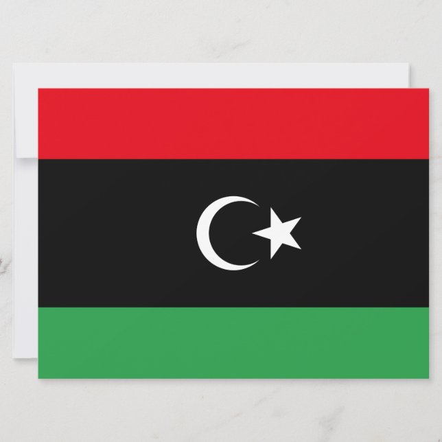 Tarjeta Bandera de Libia (Anverso)