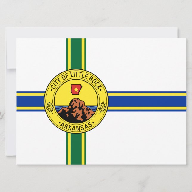 Tarjeta Bandera de Little Rock (Arkansas) (Anverso)