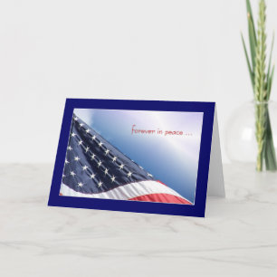 Tarjeta Bandera de los E.E.U.U. - para siempre en paz