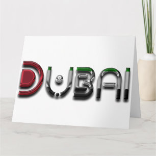 Tarjeta Bandera de los Emiratos Árabes Unidos de Dubai col